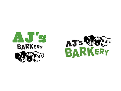 AJ's Barkery logo concepts animals branding cute dog logo dogs handdrawn illustration logo pet food pet logo pet supplies pets