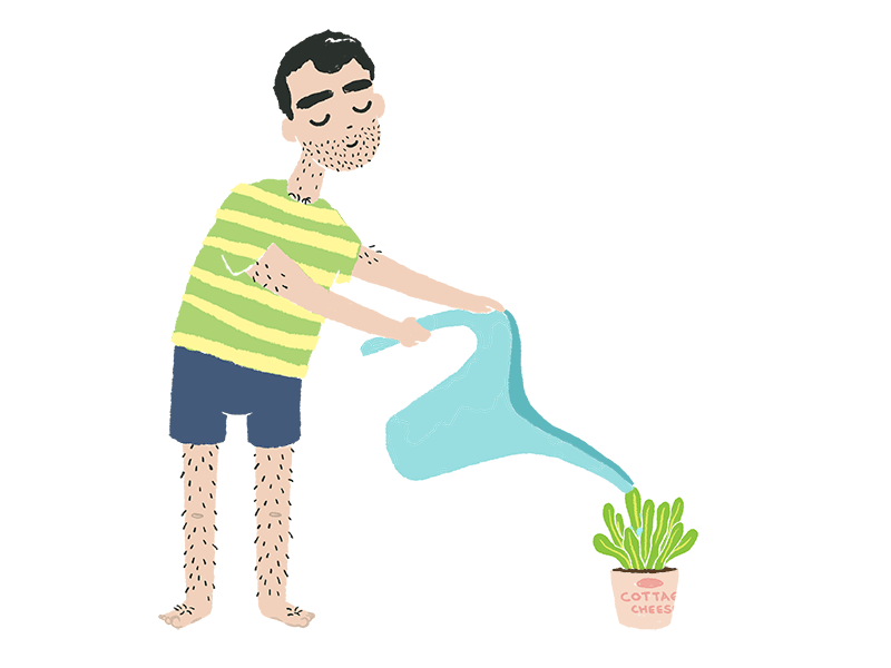 bijan and croton animated gif animation gif illustration lineless muted plant plants soft water