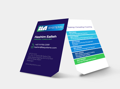 IIA Systems Business Card brand design branding logo