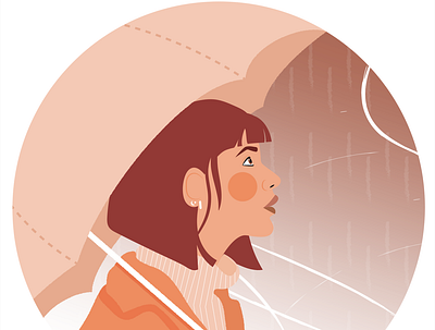 Rainy Days art design illustration illustrator minimal rainy day vector