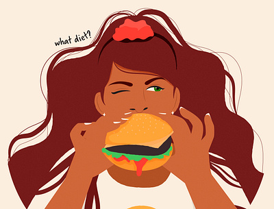 What Diet? art burgers design food illustration illustrator limited palette minimal minimalist vector