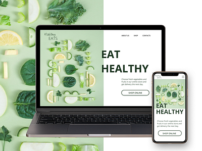 Healthy Food Cover app appdesign design figma figmadesign logo minimal ui webdesign website