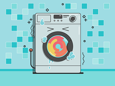 Washer 2d flat illustration minimal vector washer векторная иллюстрация иллюстратор иллюстрация минимализм стиральная машина стирка