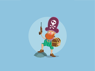 Pirate Illustration 2d flat illustration minimal pirate vector векторная иллюстрация иллюстратор иллюстрация минимализм минималистичный пират