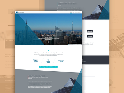 Financial Industry Web Design blue bold clean flat ui grid layout typography ui ux web web design website