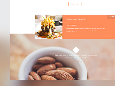 Restaurant HTML Theme flat ui food grid layout orange restaurant typography ui ux web web design website