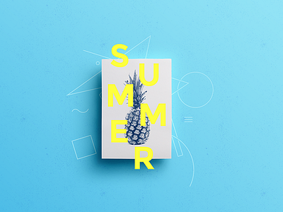 Summer geometric lettering logotype mark minimal print type typography