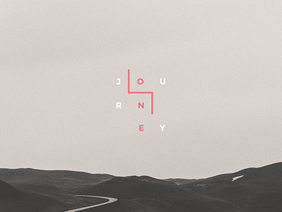 Journey Of One geometric logotype mark minimal type typography