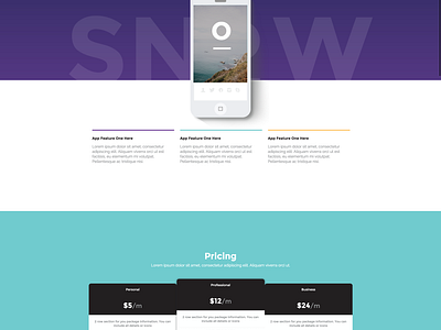 Snow - A Free Bootstrap Landing Page by Visual Soldiers on Dribbble