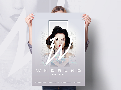 WNDRLND Teaser branding brochure flyer identity layout minimal print type typography