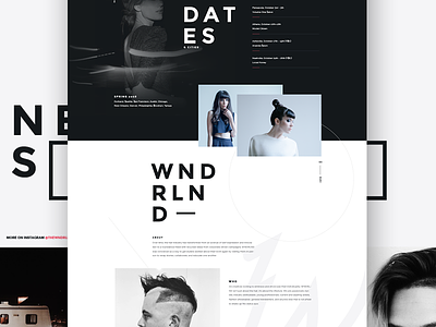 WNDRLND Web Mock Up creative flat ui grid identity layout one page typography ui ux web web design website