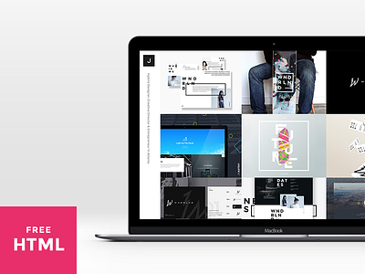 Free Dribbble Feed Portfolio Landing Page