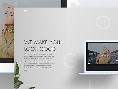 Landing Page Screen clean creative elegant flat minimal typography ui design web web design