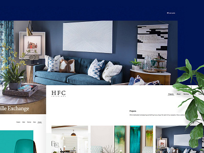 HFC Interiors clean creative elegant flat interior design minimal typography ui design web web design