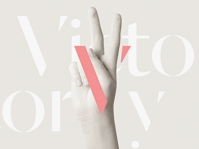 V is for victory elegant geometric illustration letter v logotype mark minimal type typography