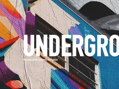Underground Landing Page atlanta brand branding city colorful culture gritty landing page lifestyle mixed use typography urban