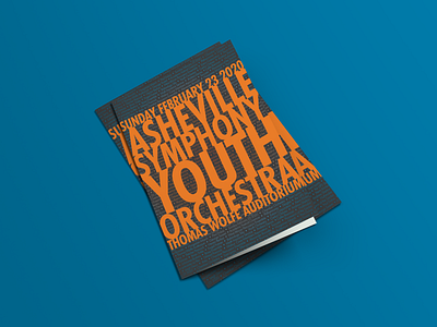 Youth Orchestra Program Book bold bold font design music music education musician typography vibrant color