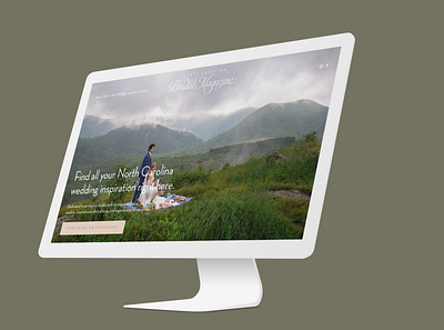 Website for Regional Bridal Magazine branding design magazine squarespace typography web design website