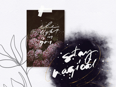 Magical garden / Celestial modern calligraphy