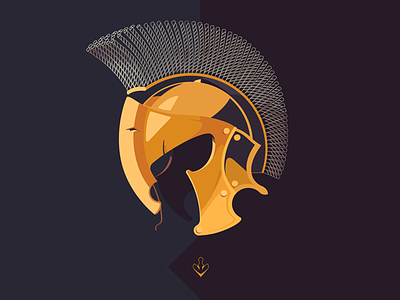 Spartan flat helm helmet illustration logo spartan vector