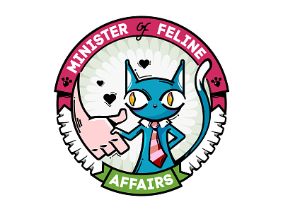 MFA badge cat cat logo illustration vector