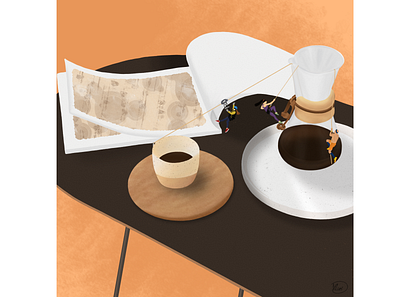 Coffee lovers art character design coffee composition digital art drawing editorial food illustration freelance graphic design illustration illustrator procreate story board storyboard storytelling