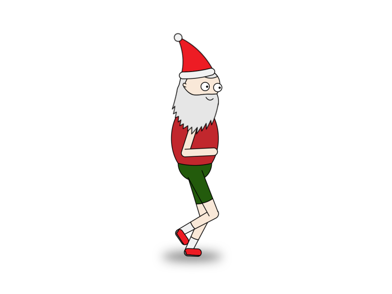 Santa Claus runner 2d animation after effects animation character animation character design christmas loop loop animation runner running santa claus triathlon triathlon trumps