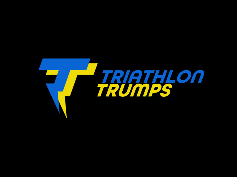 Triathlon Trumps logo animation 2d animation after effects animation branding design illustration illustrator logo logo animation loop loop animation loop logo triathlon trumps