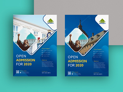 Flyers Template admission blue branding flyer flyer artwork flyer design flyer template flyers illustration university