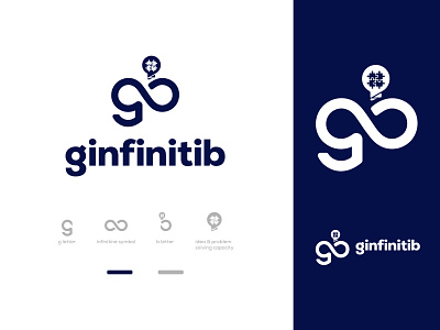 Ginifinitib Logo Mark concept design creative design digital marketing company ideas ideation illustration innovation lettermark logo logo design logo designer logo inspiration logo love logocreator logomaker logotype minimal modern logo problem solving project