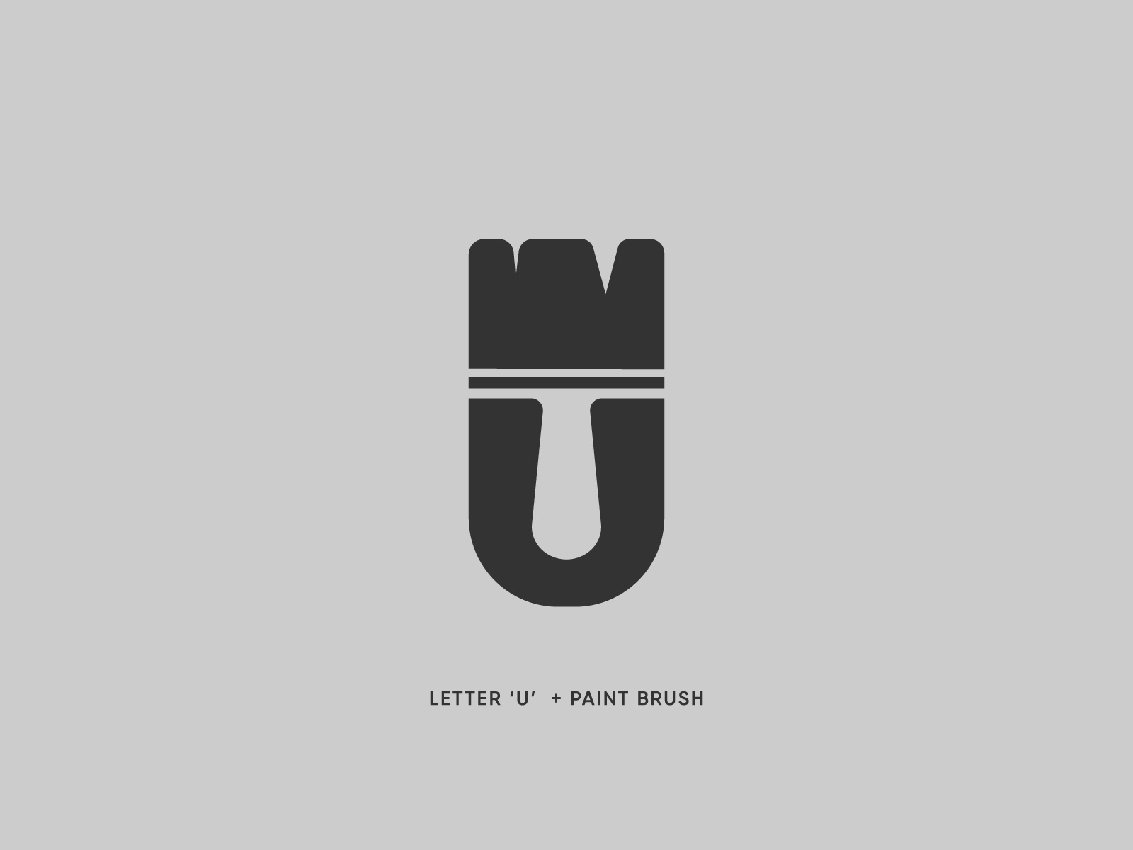 U Letter Paint Brush Logo Negative Space Logo By l Muksit Ahmed Qurishe On Dribbble