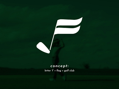 GOLF CLUB logo branding club design f flag golf golf club golf course graphic design green illustration letter f logo logo design logo designer logo inspiration logocreator logomaker minimal negative space