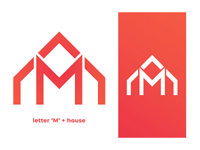 Home concept logo branding corporate design gradient graphic design home house interior letter lettermark logo logo design logo designer logo inspiration logocreator logomaker minimal modern type warm