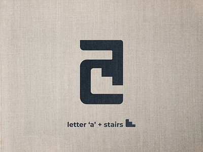 A + STAIRS NEGATIVE SPACE LOGO