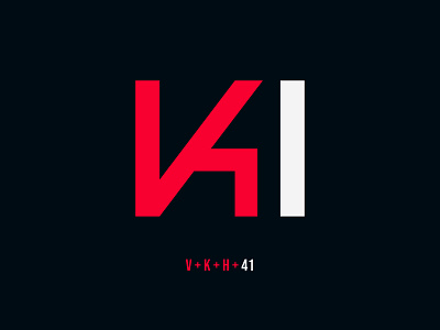 VKH41 41 branding design dynamic gears graphic design h initial k letter logo logo design logo designer logo inspiration logocreator logomaker masculine minimal sports v