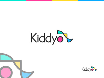 Kiddyo app branding child colorful design friendly graphic design illustration kg kids kindergarten learning app logo logo design logo designer logo inspiration logocreator logomaker minimal school