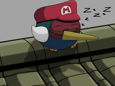 mario bird digital art drawings fan art illustration mariobros