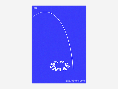 022 / 22.8.19 blue c4d flat happiness poster