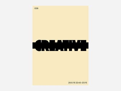 028 / 28.8.19 flat poster typography