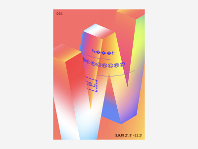 034 / 3.9.19 c4d gradient poster