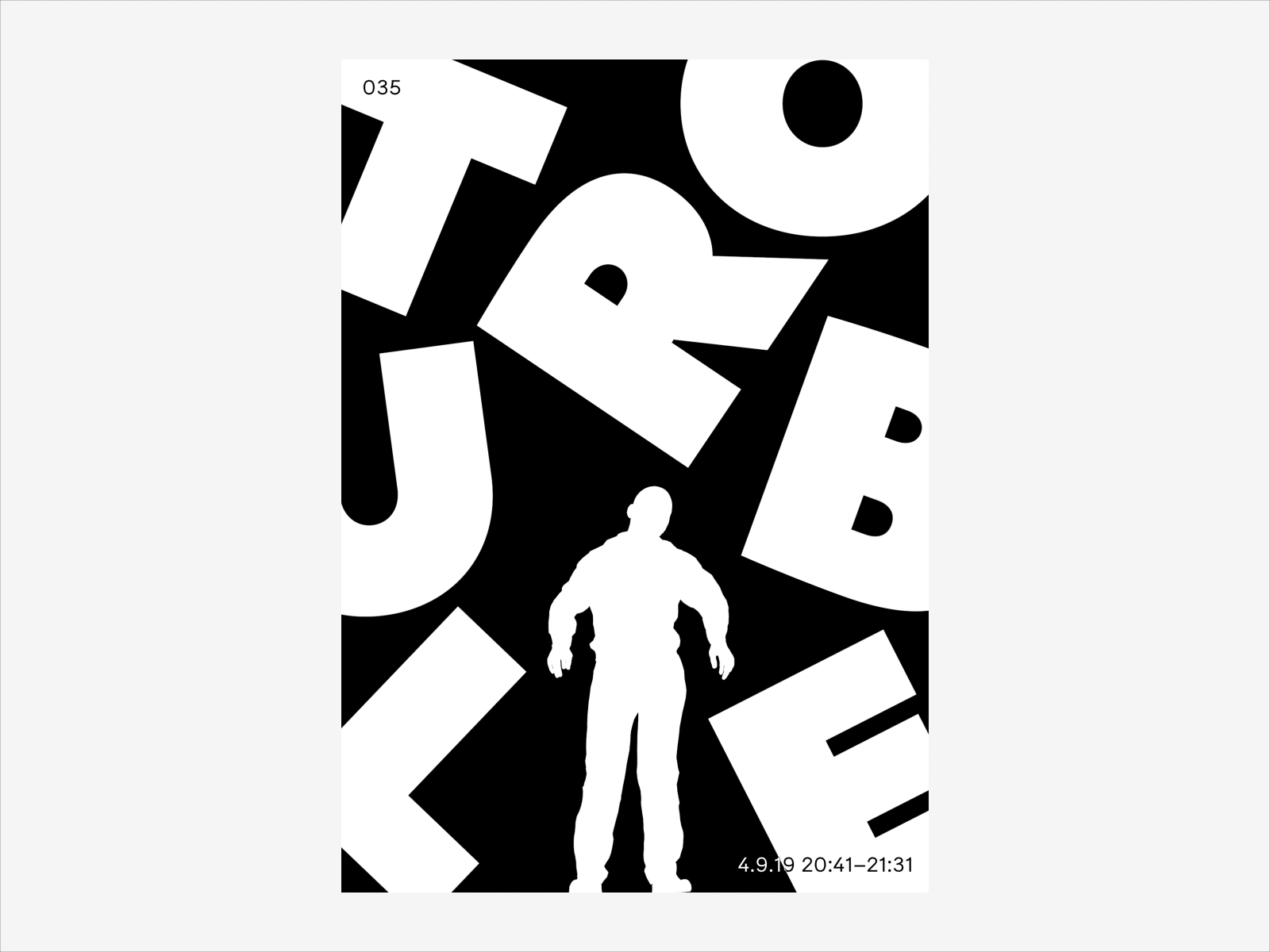 035 / 4.9.19 animation character poster trouble typography