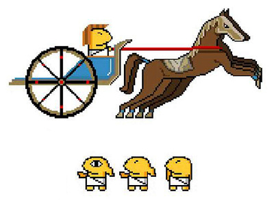 Egyptian chariot character design game art illustration middle ages pixel pixelart