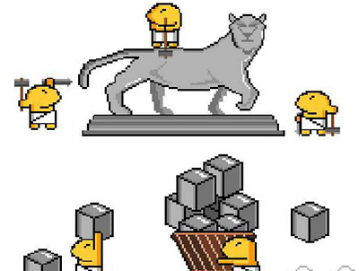 Egyptian slaves character design game art illustration middle ages pixelart