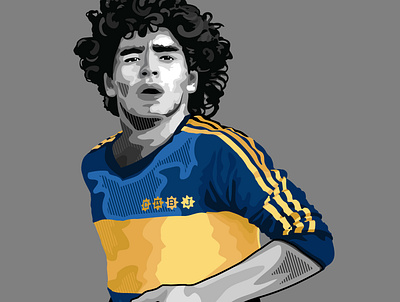 Diego Armando Maradona vectorial flat flat design flat illustration futball futbol illustration vector vector illustration