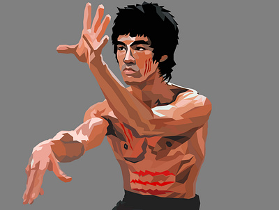 Bruce Lee vectorial character design flat flat design flat illustration illustration vectors