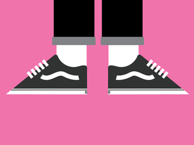 Nice shoes, bro. character hipster illustration shoes socks trainers vans vector