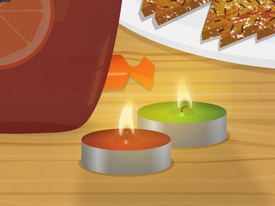 Candles candle christmas fire vector wax