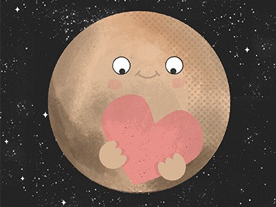 Pluto character cute fun happy love nasa planet pluto plutoflyby smile space texture