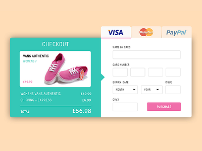 Daily UI – 002/100 days 002 clean creditcard dailyui day002 design flat form interface ui vector web