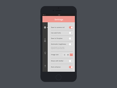 Daily UI – 007/100 days 007 app dailyui day007 design flat icons interface settings ui ux vector